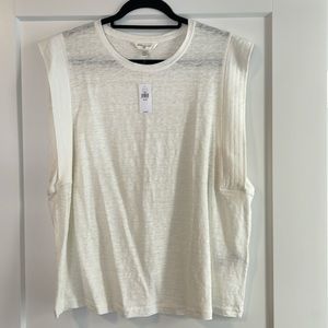 💥LAST CALL💥 ♥️ FINAL PRICE ♥️ Banana Republic  Linen Sharp-Shoulder T-Shirt